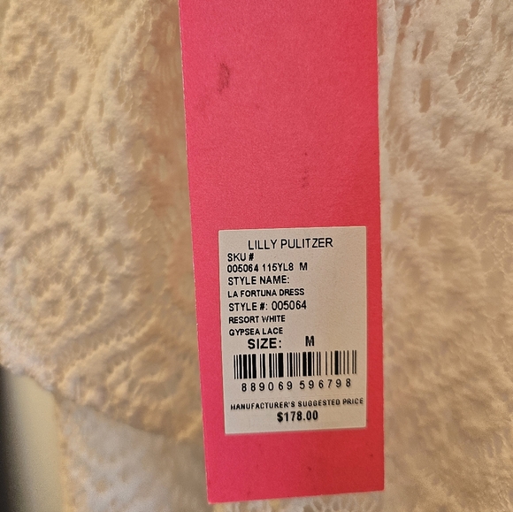 Nwt Lilly Pulitzer La Fortuna White Gypsea Lace Dress Medium - Picture 5 of 8